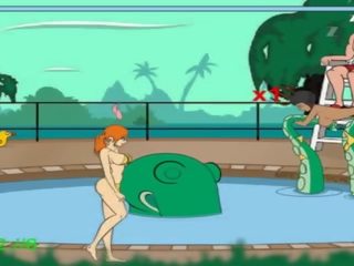 Tentacoli mostro molests donne a piscina - completo 2