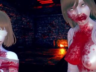 Provokatif undead zombi gadis ingin untuk makan anda hidup: resolusi tinggi x rated klip f6