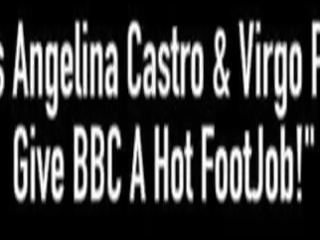 Bbws angelina castro & virgo peridot ge bbc en överlägsen footjob&excl;