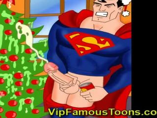 Famoso dibujos animados heroes navidad adulto película