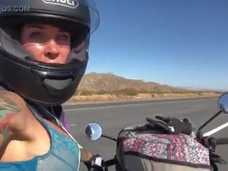 Felicity feline cưỡi trên aprilia tuono xe máy