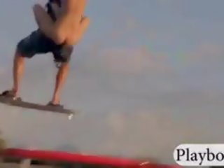 Tremendous playmates tryout kite boarding naked