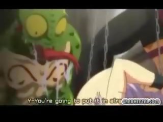 鎖状の ボインの エロアニメ 王女 gangbanged バイ monsters